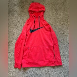 Nike Red Therma-Fit Hoodie with Black Logo